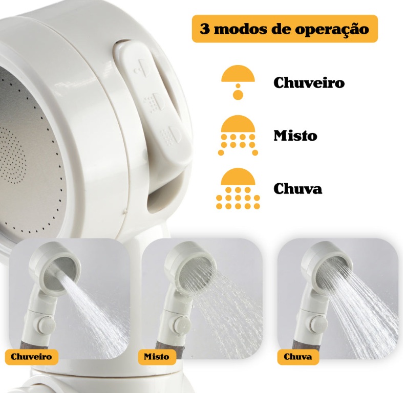 Chuveiro Ducha Recarregável Portátil NTK USB - Imagem 3